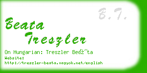 beata treszler business card